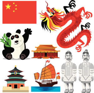 Vector illustration  China symbols