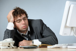 Sleeping businessman